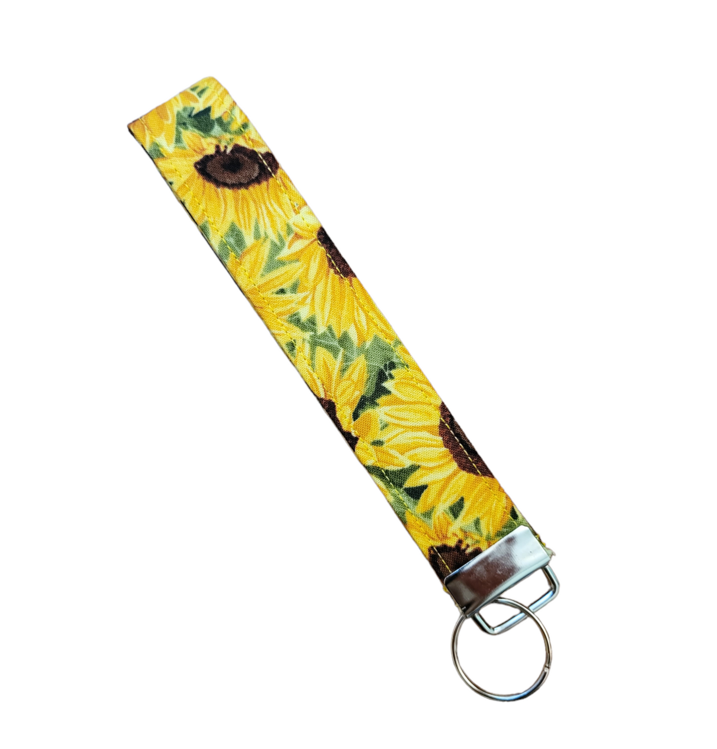 Keychain | Keyfob | Lanyard Wristlet - Yellow Sunflowers