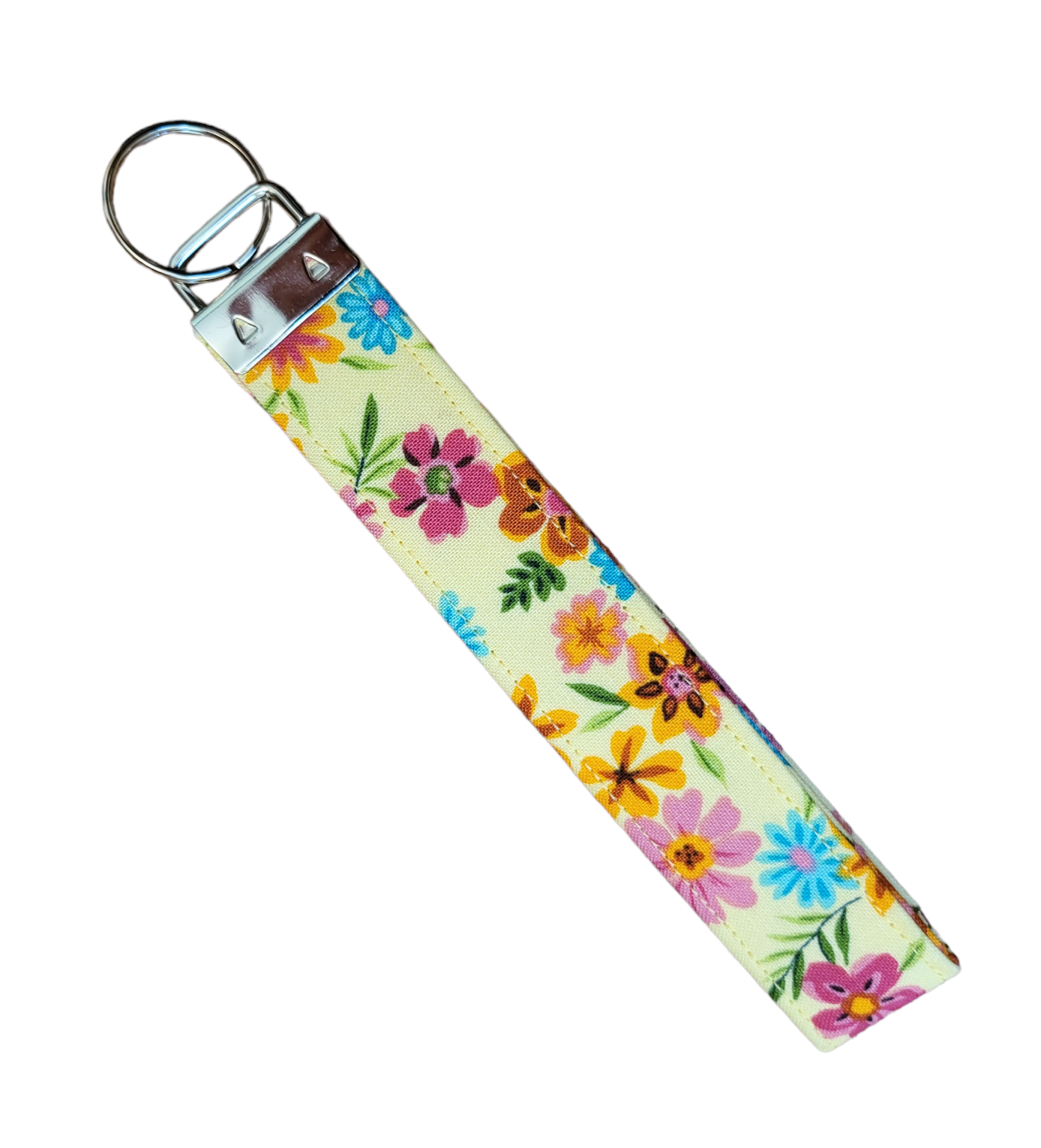 Keychain | Keyfob | Lanyard Wristlet - Colorful Flowers