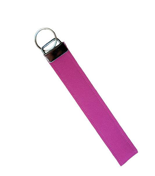 Keychain | Keyfob | Lanyard Wristlet - Solid Pink