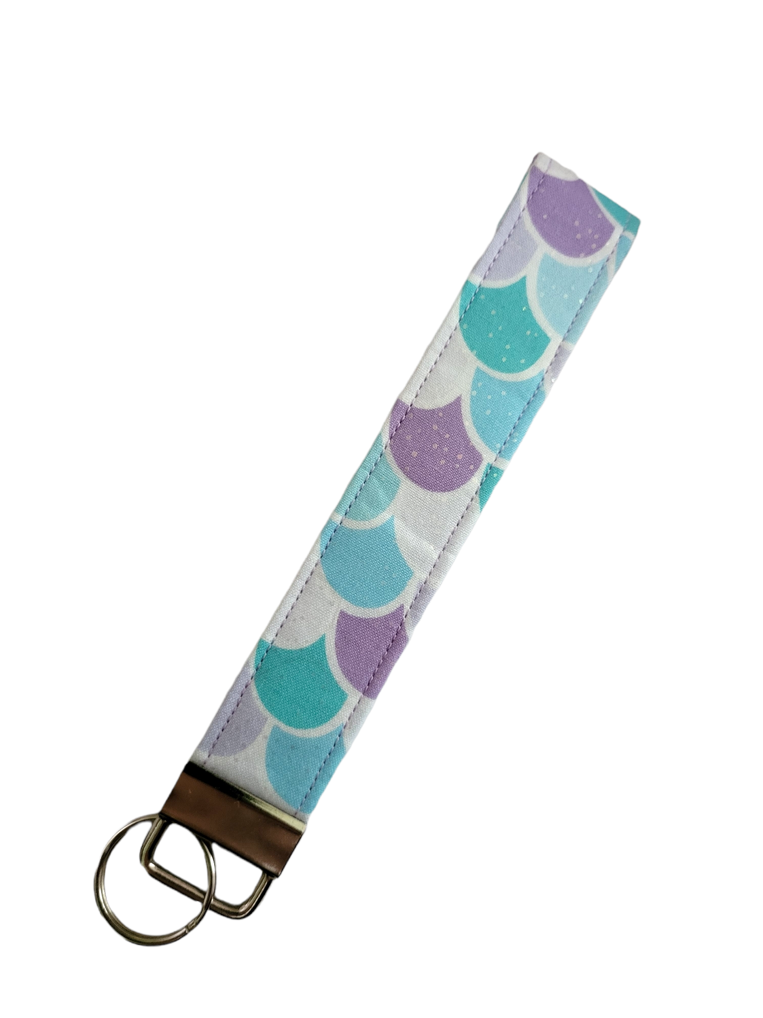 Keychain | Keyfob | Lanyard Wristlet - Teal and Purple