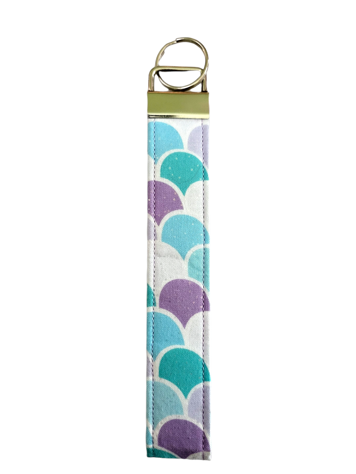 Keychain | Keyfob | Lanyard Wristlet - Teal and Purple